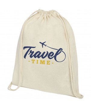 Sacs à dos - Sac à dos Oregon en coton de 140 g/m² avec cordon de serrage 5L | PRINTECOM