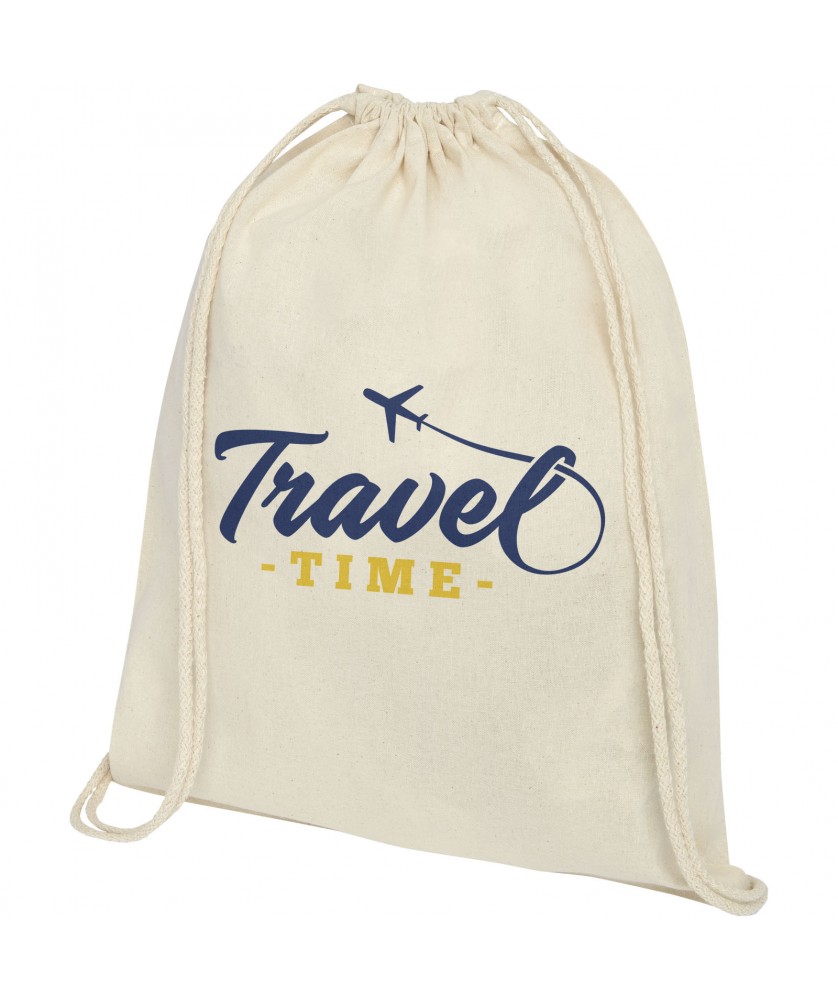 Sacs à dos - Sac à dos Oregon en coton de 140 g/m² avec cordon de serrage 5L | PRINTECOM