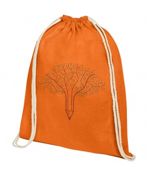 Sacs à dos - Sac à dos Oregon en coton de 140 g/m² avec cordon de serrage 5L | PRINTECOM