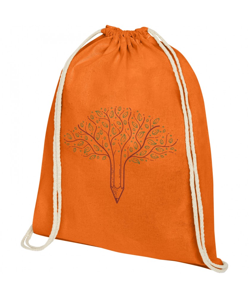 Sacs à dos - Sac à dos Oregon en coton de 140 g/m² avec cordon de serrage 5L | PRINTECOM
