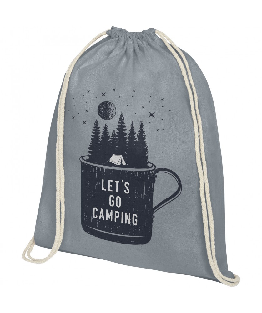 Sacs à dos - Sac à dos Oregon en coton de 140 g/m² avec cordon de serrage 5L | PRINTECOM