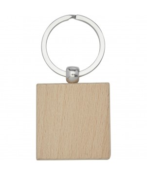 Porte-clés - Porte-clés carré Gioia en bois de hêtre | PRINTECOM