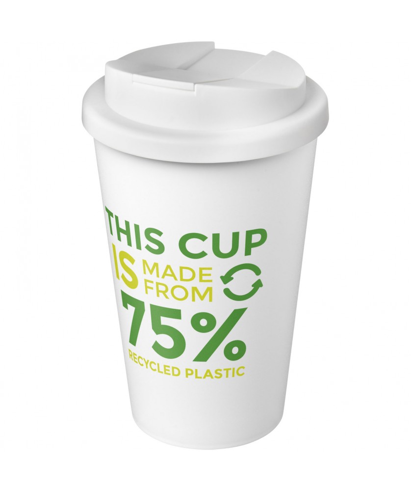 Gobelet Americano® Eco recyclé de 350ml avec couvercle anti-déversement Gobelets et mugs publicitaire
