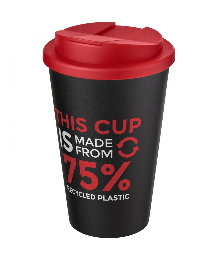 Gobelet Americano® Eco recyclé de 350ml avec couvercle anti-déversement Gobelets et mugs publicitaire