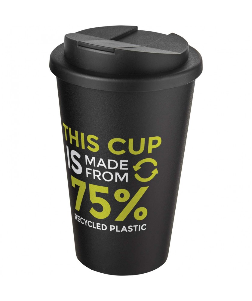 Gobelet Americano® Eco recyclé de 350ml avec couvercle anti-déversement Gobelets et mugs publicitaire