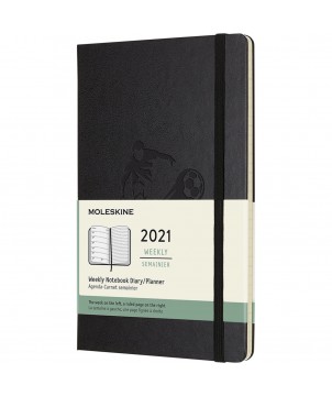 Carnets - Agenda L hebdomadaire 12 mois Moleskine à couverture rigide | PRINTECOM