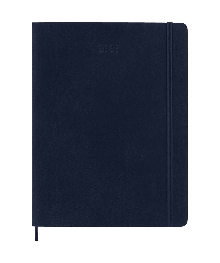 Agenda hebdomadaire XL 12 mois 2026 à couverture souple Moleskine Carnets publicitaire