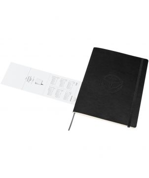 Agenda hebdomadaire XL 12 mois 2026 à couverture souple Moleskine Carnets publicitaire