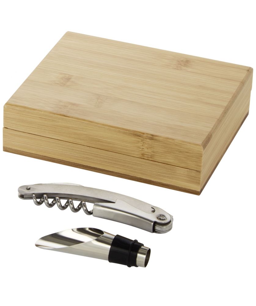 Coffret à vin 2 pièces personnalisé Merlou Accessoires pour Vin et Spiritueux publicitaire