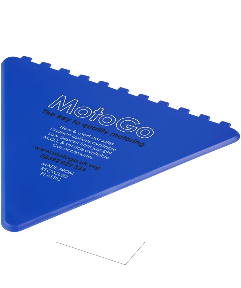 Grattoir à glace triangulaire en plastique recyclé personnalisé Frosty Auto Moto publicitaire