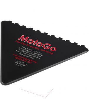 Grattoir à glace triangulaire en plastique recyclé personnalisé Frosty Auto Moto publicitaire