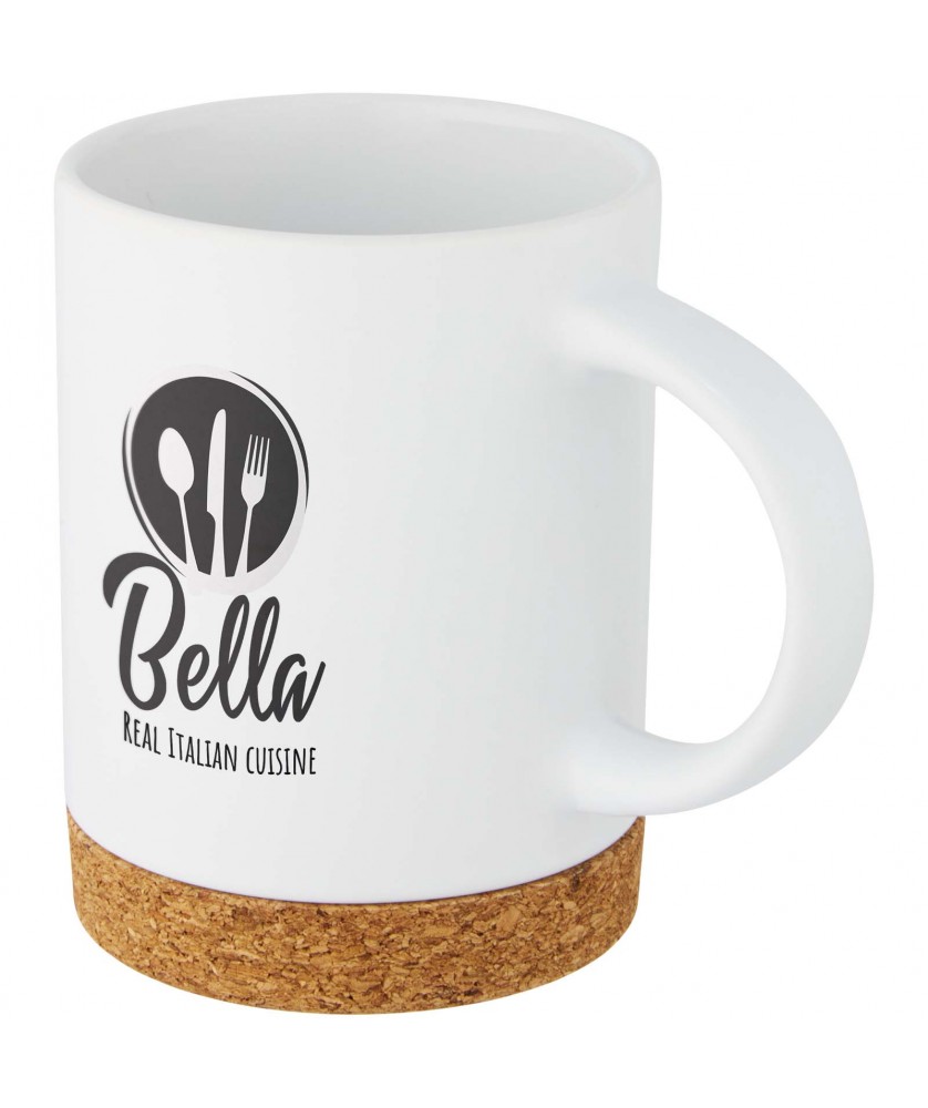 Gobelets et mugs - Tasse Neiva de 425 ml en céramique avec base en liège | PRINTECOM