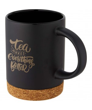 Gobelets et mugs - Tasse Neiva de 425 ml en céramique avec base en liège | PRINTECOM