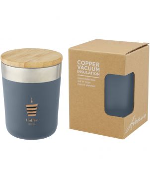 Gobelet isotherme personnalisé inox bambou 330 ml Lagan Mugs isothermes publicitaire