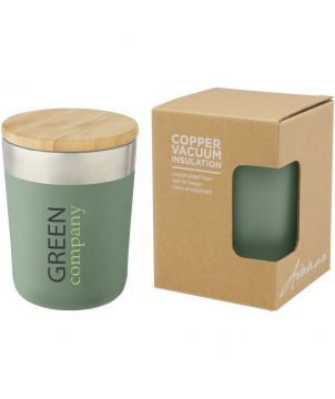 Gobelet isotherme personnalisé inox bambou 330 ml Lagan Mugs isothermes publicitaire
