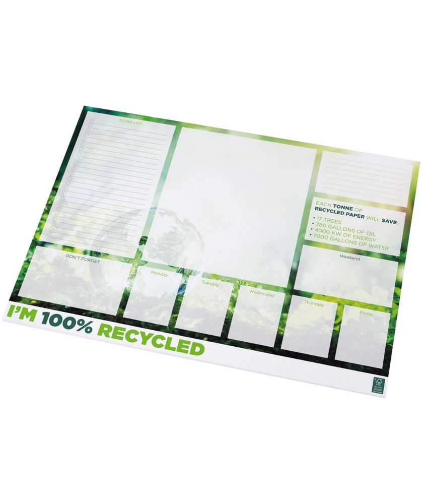 Bloc-notes A2 en papier recyclé Desk-Mate® personnalisé Blocs-Notes publicitaire