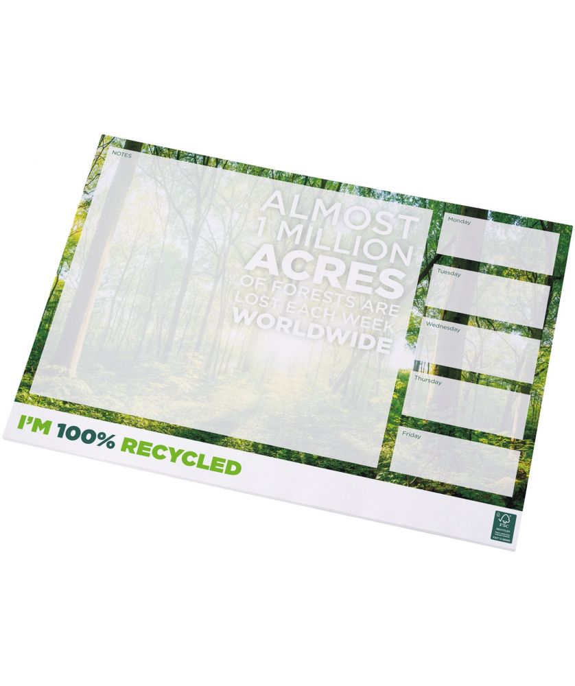 Bloc-notes A3 en papier recyclé Desk-Mate® personnalisé Blocs-Notes publicitaire
