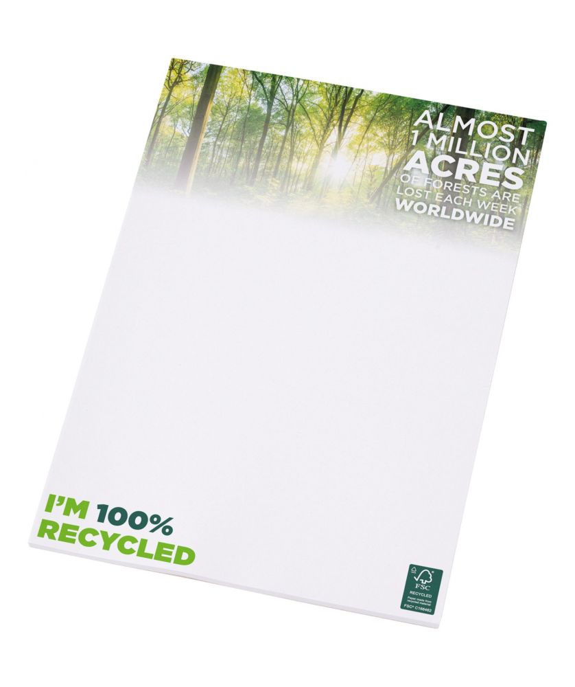 Bloc-notes A4 en papier recyclé Desk-Mate® personnalisé Blocs-Notes publicitaire