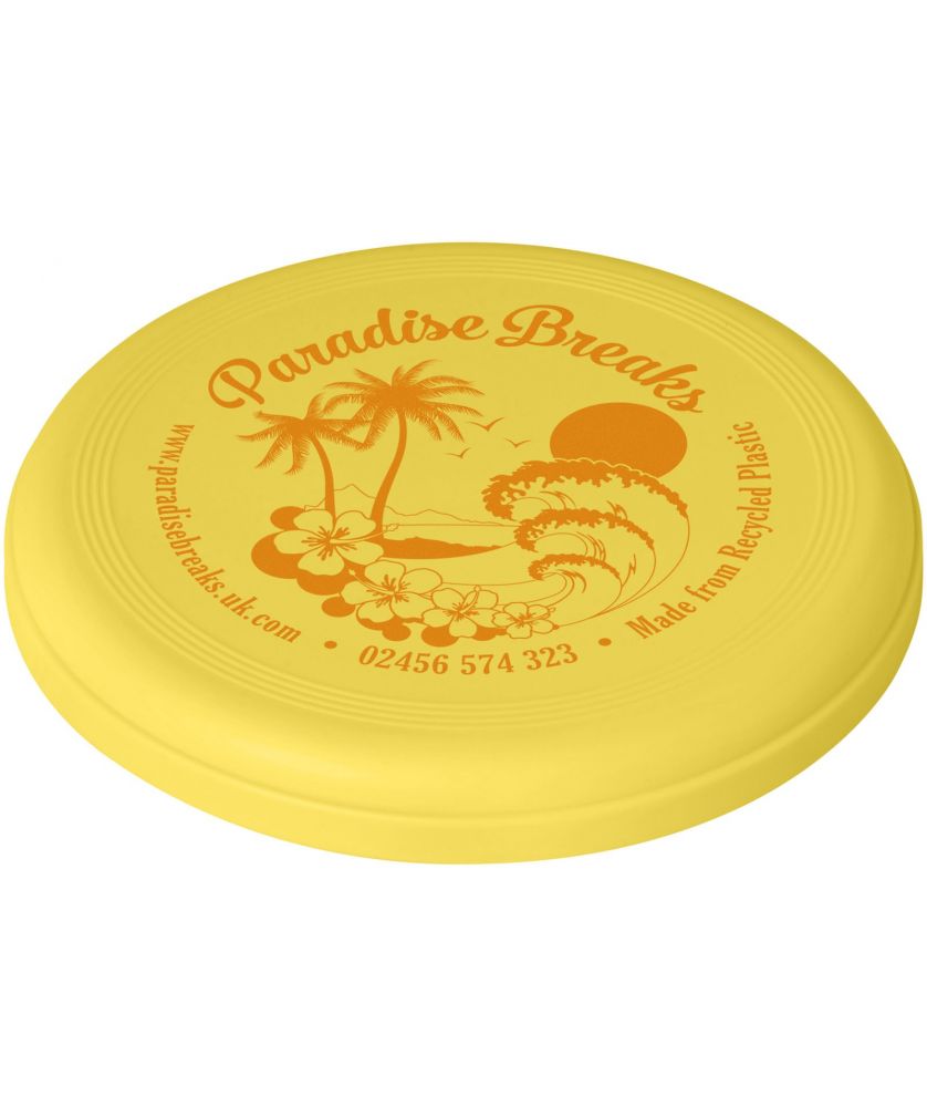 Frisbee en plastique océanique recyclé personnalisé Crest Jeux et Jouets publicitaire