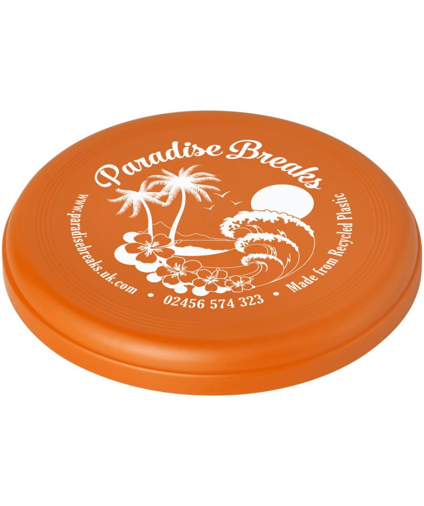 Frisbee en plastique océanique recyclé personnalisé Crest Jeux et Jouets publicitaire
