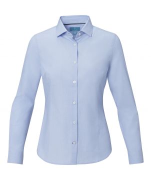 Chemise femme personnalisée coton bio manches longues Cuprite Textiles mode publicitaire