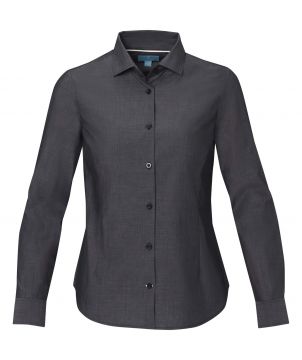 Chemise femme personnalisée coton bio manches longues Cuprite Textiles mode publicitaire