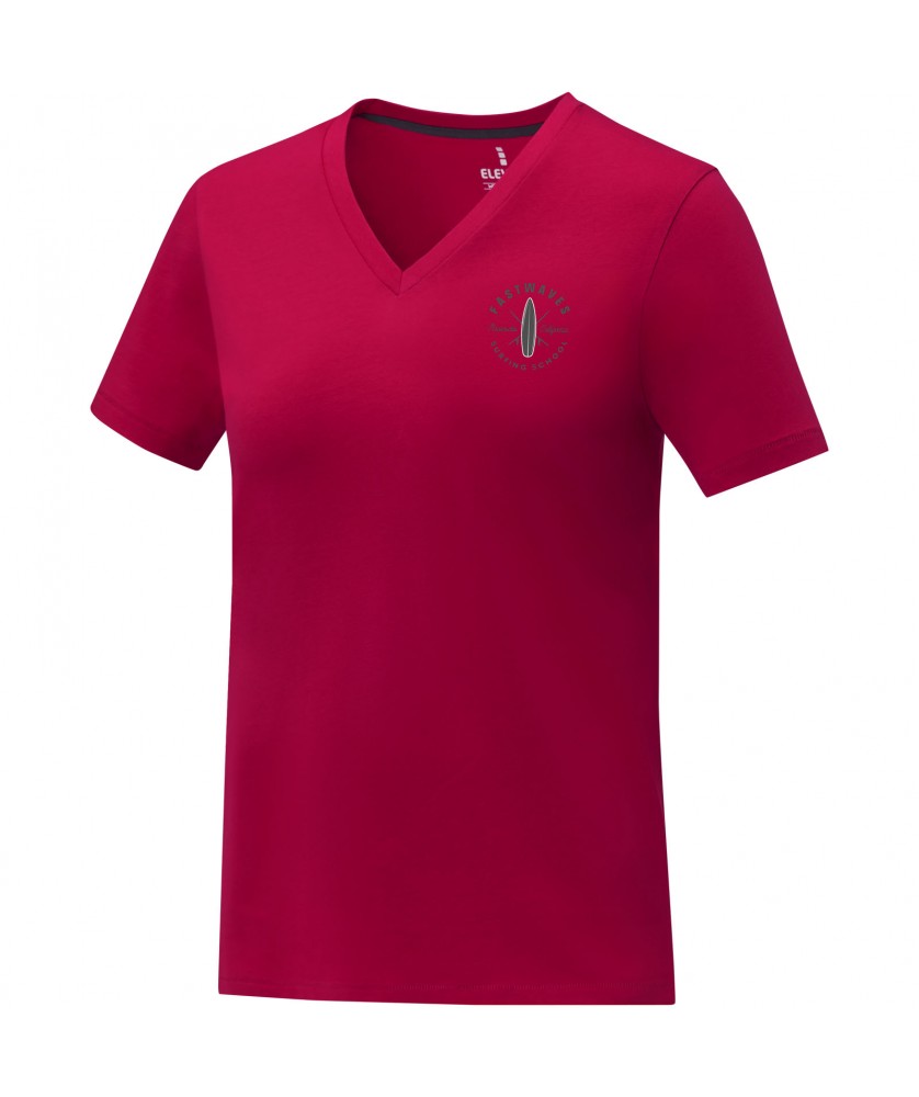 T-Shirts - T-shirt Somoto manches courtes col V femme | PRINTECOM