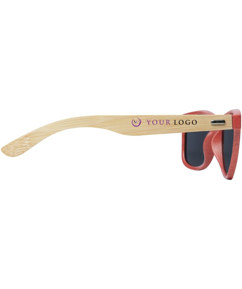 Lunettes de soleil personnalisées bambou Sun Ray Lunettes de Soleil publicitaire