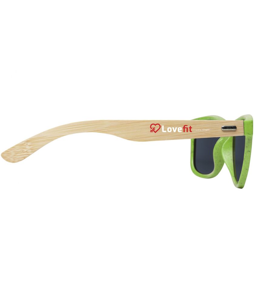 Lunettes de soleil personnalisées bambou Sun Ray Lunettes de Soleil publicitaire
