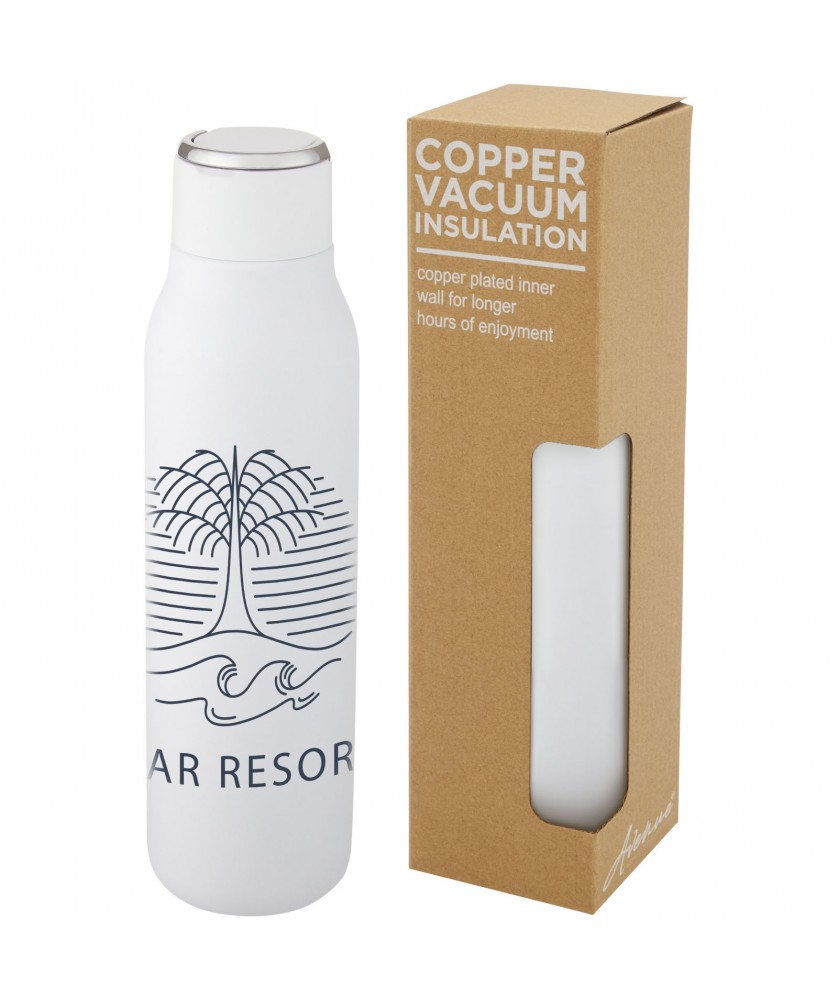 Bouteilles isothermes - Bouteille isotherme Marka 600 ml avec couche de cuivre et avec boucle métallique | PRINTECOM