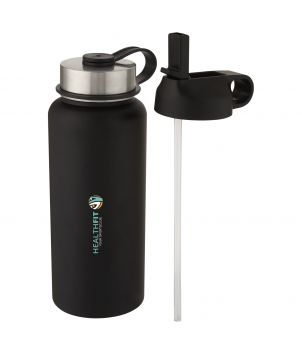 Bouteille isotherme personnalisée inox 1 L Supra 2 couvercles