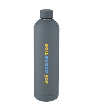 Bouteille isotherme personnalisée inox 1 L Spring Bouteilles isothermes publicitaire