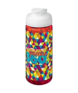 Bouteille de sport personnalisée Tritan 600 ml H2O Active Octave clapet Gourdes de sport publicitaire