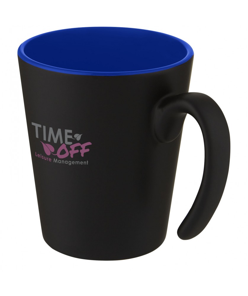 Gobelets et mugs - Mug en céramique Oli 360 ml avec anse | PRINTECOM