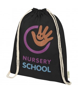 Sacs à dos - Sac à dos avec cordon en coton organique Orissa 140 g/m² 5L | PRINTECOM