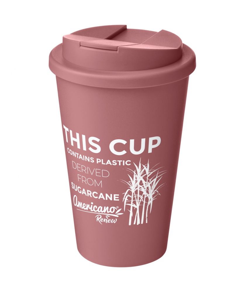 Gobelet isotherme personnalisé biosourcé anti-déversement 350 ml Americano® Renew Mugs isothermes publicitaire