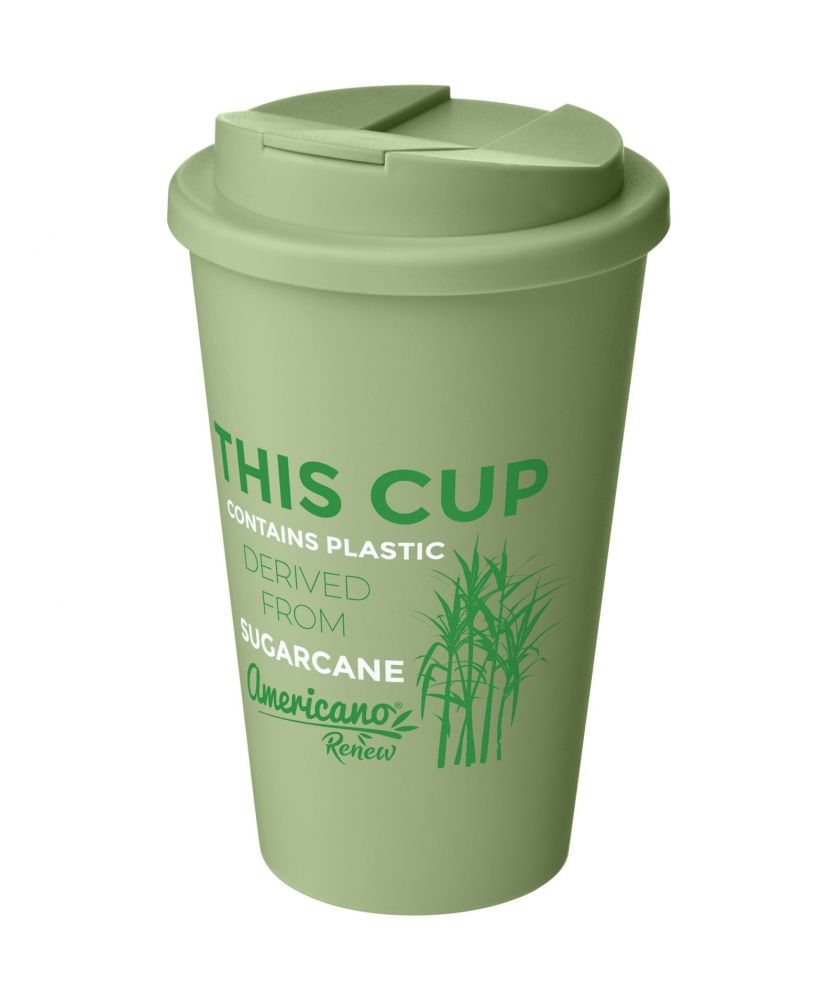 Gobelet isotherme personnalisé biosourcé anti-déversement 350 ml Americano® Renew Mugs isothermes publicitaire