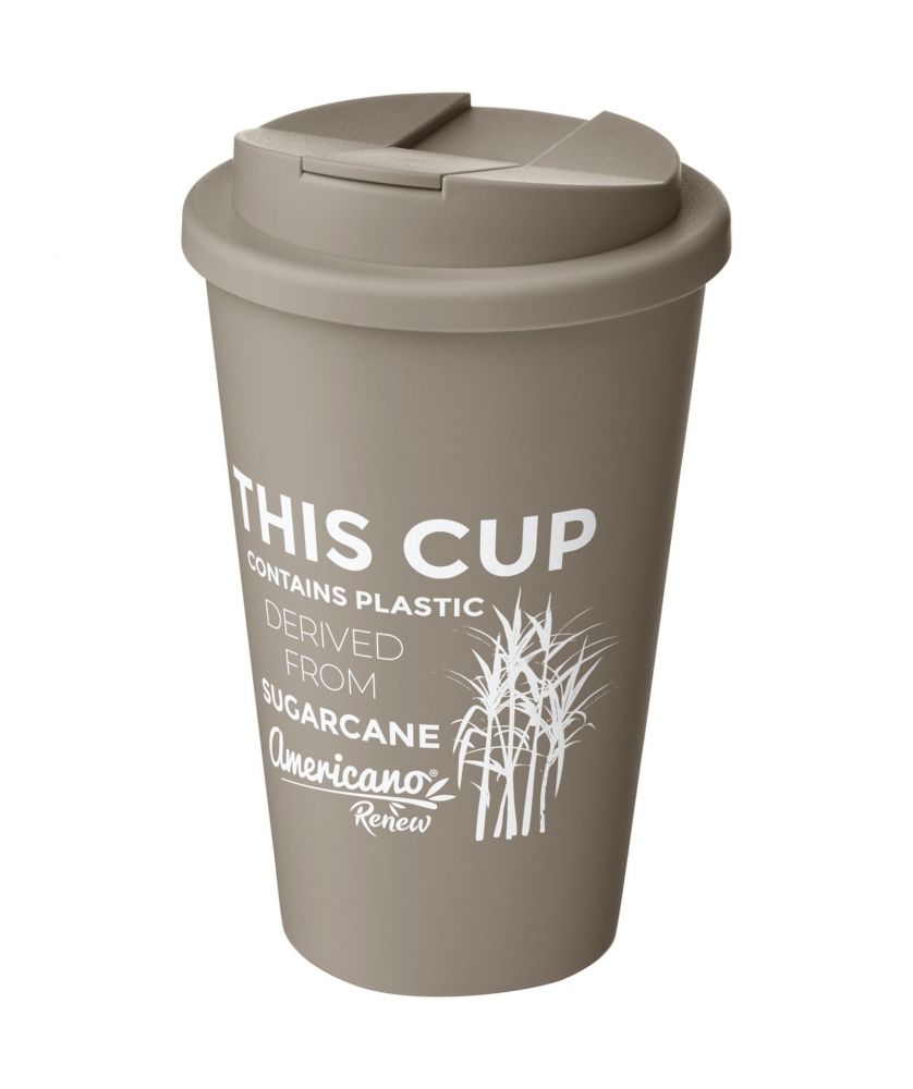 Gobelet isotherme personnalisé biosourcé anti-déversement 350 ml Americano® Renew Mugs isothermes publicitaire