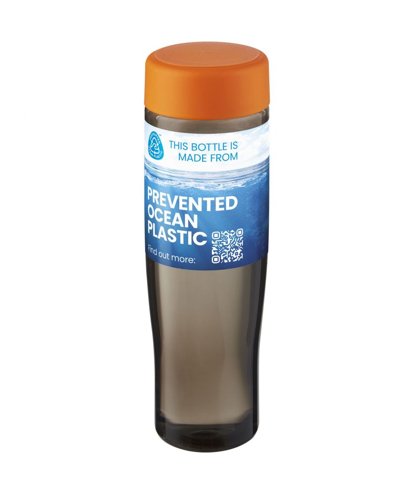 Bouteille d'eau personnalisée recyclée océan 700 ml H2O Active Eco Tempo vissé Bouteilles et gourdes publicitaire