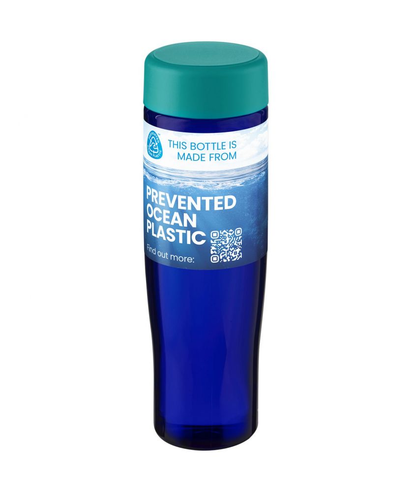 Bouteille d'eau personnalisée recyclée océan 700 ml H2O Active Eco Tempo vissé Bouteilles et gourdes publicitaire