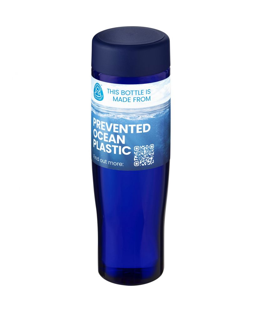 Bouteille d'eau personnalisée recyclée océan 700 ml H2O Active Eco Tempo vissé Bouteilles et gourdes publicitaire
