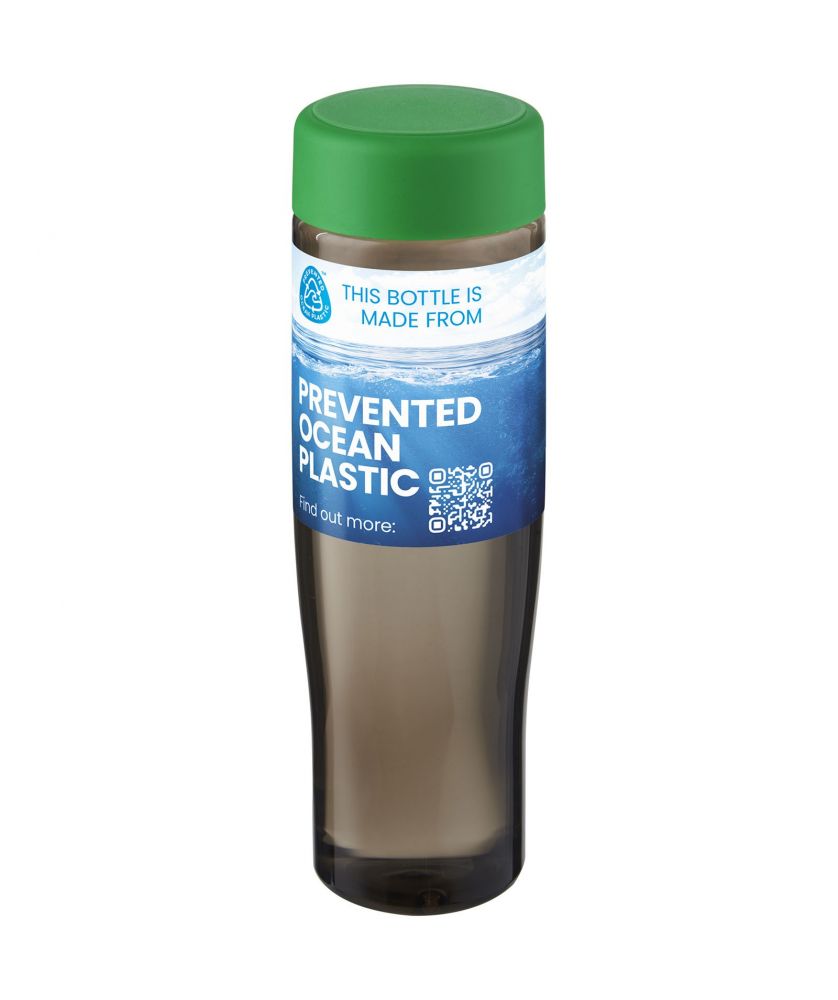 Bouteille d'eau personnalisée recyclée océan 700 ml H2O Active Eco Tempo vissé Bouteilles et gourdes publicitaire