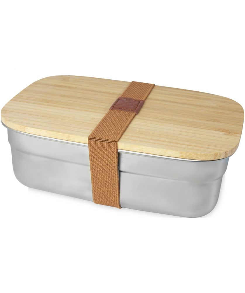 Boîte repas en inox avec couvercle bambou 700 ml personnalisée Tite