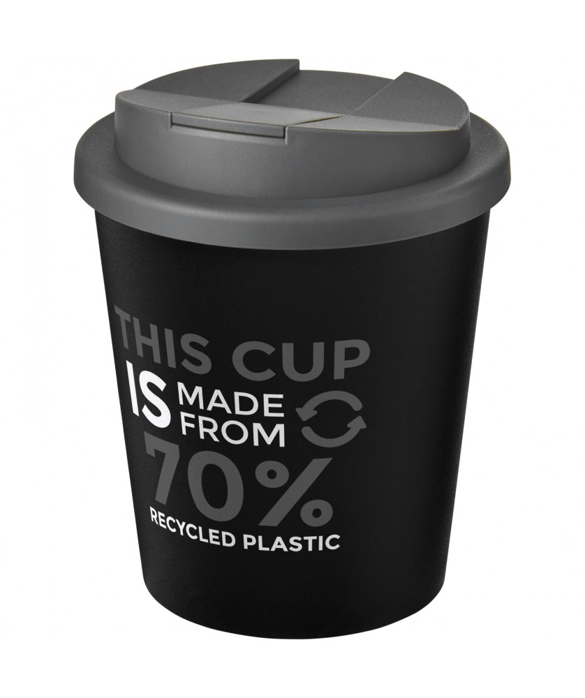 Gobelets et mugs - Gobelet recyclé Americano® Espresso Eco de 250 ml avec couvercle anti-déversement | PRINTECOM