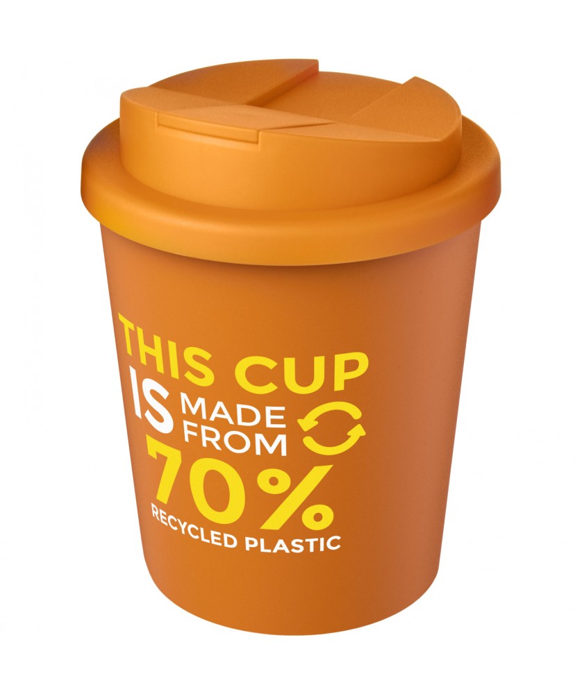 Gobelets et mugs - Gobelet recyclé Americano® Espresso Eco de 250 ml avec couvercle anti-déversement | PRINTECOM