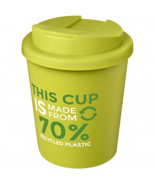 Gobelets et mugs - Gobelet recyclé Americano® Espresso Eco de 250 ml avec couvercle anti-déversement | PRINTECOM