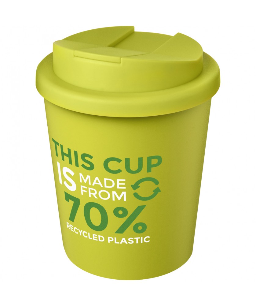 Gobelets et mugs - Gobelet recyclé Americano® Espresso Eco de 250 ml avec couvercle anti-déversement | PRINTECOM