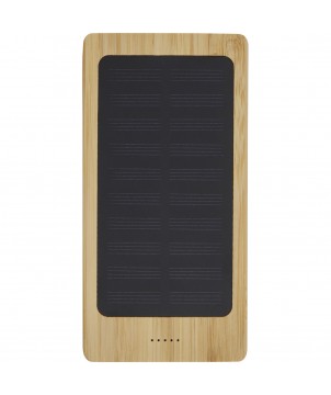 Chargeurs et Batteries - Batterie de secours solaire Alata de 8 000 mAh en bambou | PRINTECOM