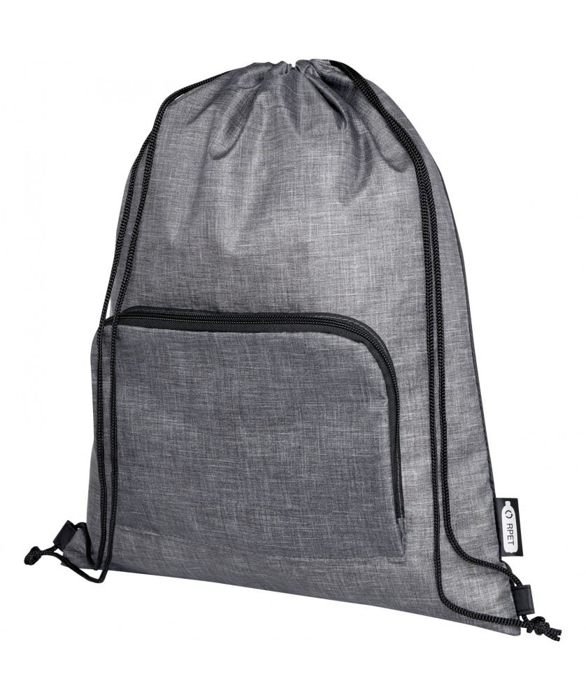 Sacs à dos - Sac pliable 7 L recyclé avec cordon de serrage Ash | PRINTECOM