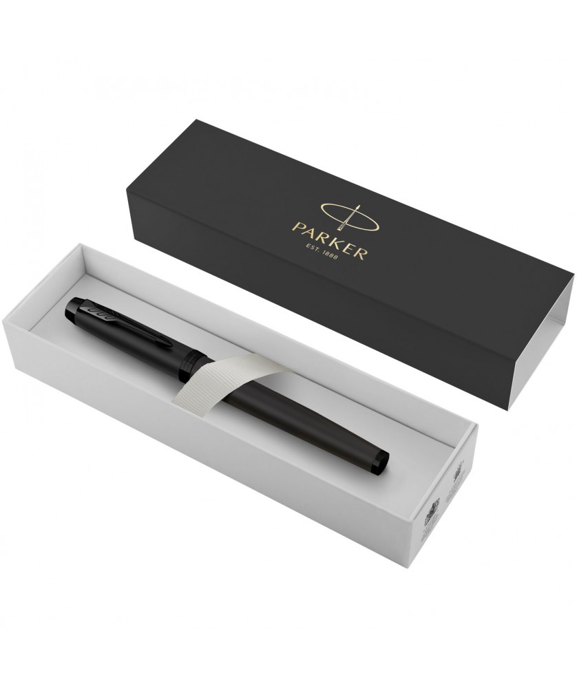 Stylo roller achromatique mat Parker IM (encre noire) Stylos publicitaire